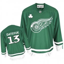 Adult Premier Detroit Red Wings Pavel Datsyuk Green St Patty's Day Official Reebok Jersey