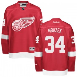 Adult Authentic Detroit Red Wings Petr Mrazek Red Home Official Reebok Jersey