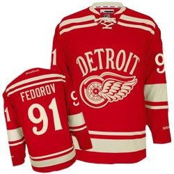 Adult Authentic Detroit Red Wings Sergei Fedorov Red 2014 Winter Classic Official Reebok Jersey