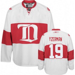 Adult Authentic Detroit Red Wings Steve Yzerman White Third Winter Classic Official Reebok Jersey