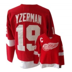 Adult Authentic Detroit Red Wings Steve Yzerman Red Throwback Official CCM Jersey