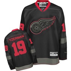 Adult Authentic Detroit Red Wings Steve Yzerman Black Ice Official Reebok Jersey