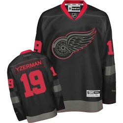 Adult Premier Detroit Red Wings Steve Yzerman Black Ice Official Reebok Jersey