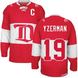 Adult Authentic Detroit Red Wings Steve Yzerman Red Winter Classic Throwback Official CCM Jersey