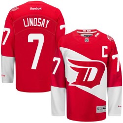 Adult Authentic Detroit Red Wings Ted Lindsay Red 2016 Stadium Series Official Reebok Jersey