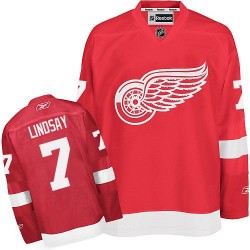 Adult Authentic Detroit Red Wings Ted Lindsay Red Home Official Reebok Jersey