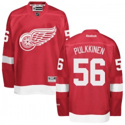 Adult Authentic Detroit Red Wings Teemu Pulkkinen Red Home Official Reebok Jersey