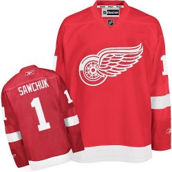 Adult Authentic Detroit Red Wings Terry Sawchuk Red Home Official Reebok Jersey