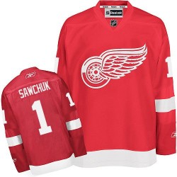 Adult Premier Detroit Red Wings Terry Sawchuk Red Home Official Reebok Jersey