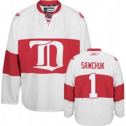 Adult Authentic Detroit Red Wings Terry Sawchuk White Third Winter Classic Official Reebok Jersey