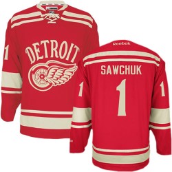 Adult Authentic Detroit Red Wings Terry Sawchuk Red 2014 Winter Classic Official Reebok Jersey