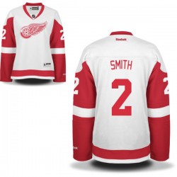 Women's Authentic Detroit Red Wings Brendan Smith White Away Official Reebok Jersey