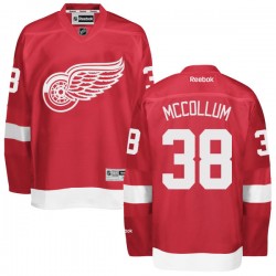 Adult Authentic Detroit Red Wings Tom Mccollum Red Home Official Reebok Jersey
