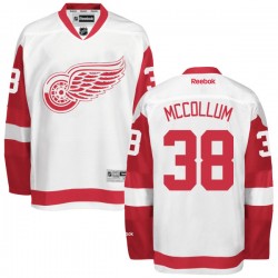 Adult Authentic Detroit Red Wings Tom Mccollum White Away Official Reebok Jersey