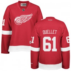 Women's Authentic Detroit Red Wings Xavier Ouellet Red Home Official Reebok Jersey