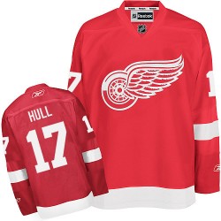 Adult Authentic Detroit Red Wings Brett Hull Red Home Official Reebok Jersey