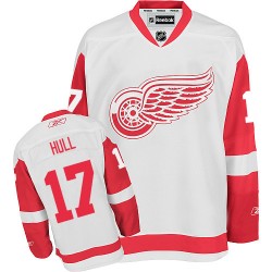 Adult Authentic Detroit Red Wings Brett Hull White Away Official Reebok Jersey