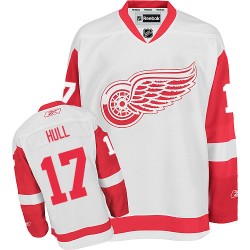 Adult Premier Detroit Red Wings Brett Hull White Away Official Reebok Jersey