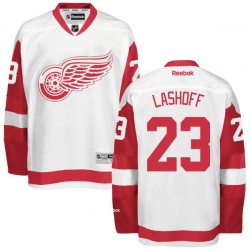 Adult Authentic Detroit Red Wings Brian Lashoff White Away Official Reebok Jersey