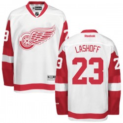 Adult Premier Detroit Red Wings Brian Lashoff White Away Official Reebok Jersey