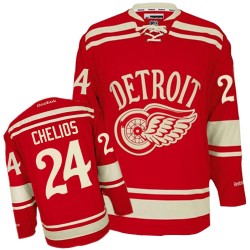 Adult Authentic Detroit Red Wings Chris Chelios Red 2014 Winter Classic Official Reebok Jersey