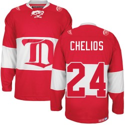 Adult Authentic Detroit Red Wings Chris Chelios Red Winter Classic Throwback Official CCM Jersey