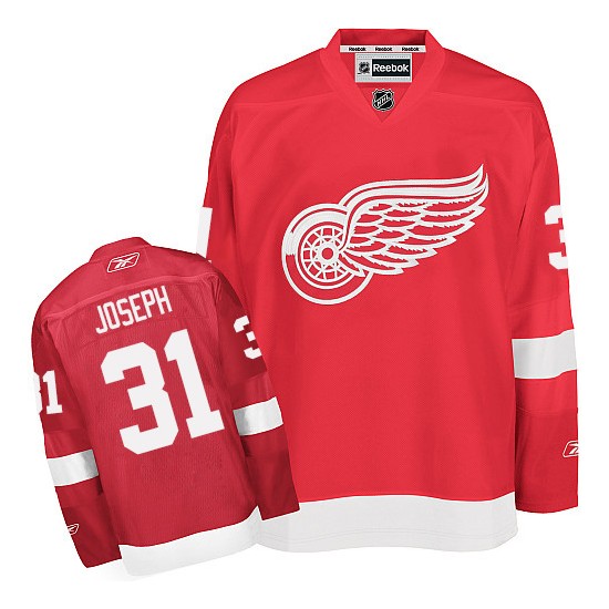 Adult Authentic Detroit Red Wings Curtis Joseph Red Home Official Reebok Jersey