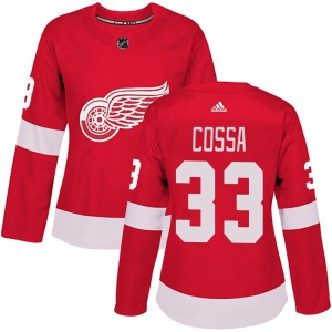 Women's Authentic Detroit Red Wings Sebastian Cossa Red Home Official Adidas Jersey
