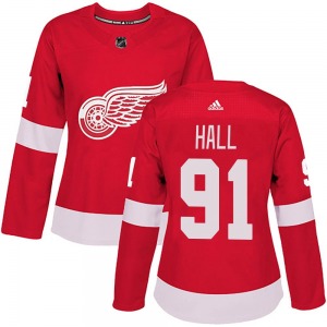 Women's Authentic Detroit Red Wings Curtis Hall Red Home Official Adidas Jersey