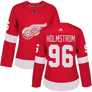 Women's Authentic Detroit Red Wings Tomas Holmstrom Red Home Official Adidas Jersey