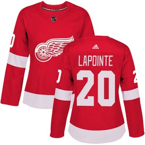 Women's Authentic Detroit Red Wings Martin Lapointe Red Home Official Adidas Jersey