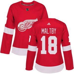 Women's Authentic Detroit Red Wings Kirk Maltby Red Home Official Adidas Jersey