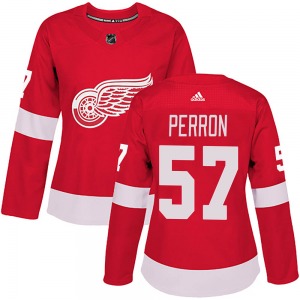 Women's Authentic Detroit Red Wings David Perron Red Home Official Adidas Jersey