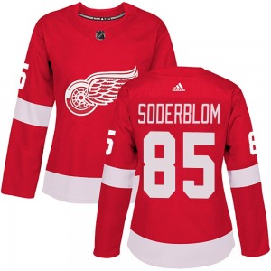 Women's Authentic Detroit Red Wings Elmer Soderblom Red Home Official Adidas Jersey