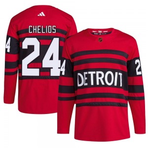 Youth Authentic Detroit Red Wings Chris Chelios Red Reverse Retro 2.0 Official Adidas Jersey