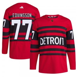 Youth Authentic Detroit Red Wings Simon Edvinsson Red Reverse Retro 2.0 Official Adidas Jersey