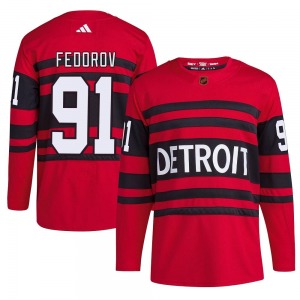 Youth Authentic Detroit Red Wings Sergei Fedorov Red Reverse Retro 2.0 Official Adidas Jersey