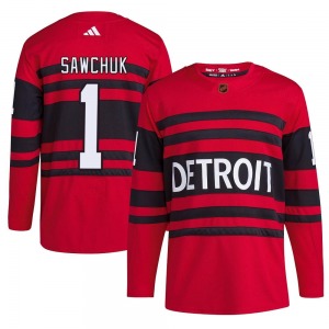 Youth Authentic Detroit Red Wings Terry Sawchuk Red Reverse Retro 2.0 Official Adidas Jersey
