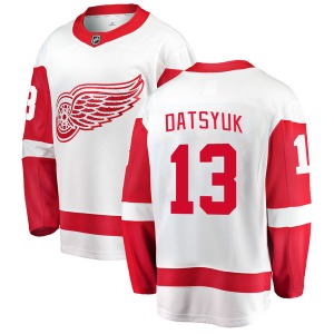 Adult Breakaway Detroit Red Wings Pavel Datsyuk White Away Official Fanatics Branded Jersey