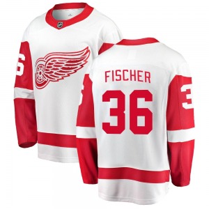 Adult Breakaway Detroit Red Wings Christian Fischer White Away Official Fanatics Branded Jersey