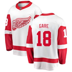 Adult Breakaway Detroit Red Wings Danny Gare White Away Official Fanatics Branded Jersey