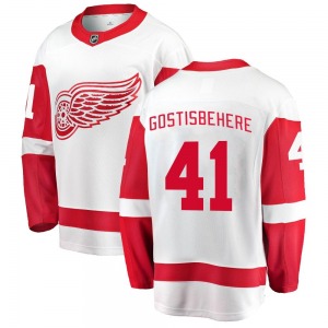 Adult Breakaway Detroit Red Wings Shayne Gostisbehere White Away Official Fanatics Branded Jersey