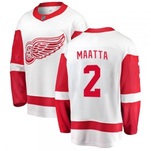Adult Breakaway Detroit Red Wings Olli Maatta White Away Official Fanatics Branded Jersey