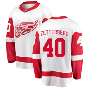 Adult Breakaway Detroit Red Wings Henrik Zetterberg White Away Official Fanatics Branded Jersey