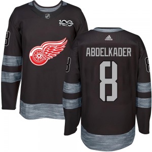 Adult Authentic Detroit Red Wings Justin Abdelkader Black 1917-2017 100th Anniversary Official Jersey