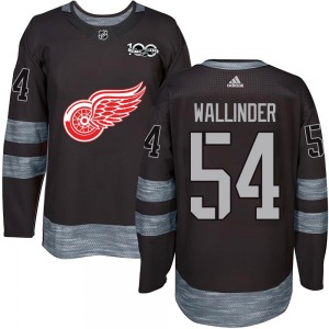 Adult Authentic Detroit Red Wings William Wallinder Black 1917-2017 100th Anniversary Official Jersey