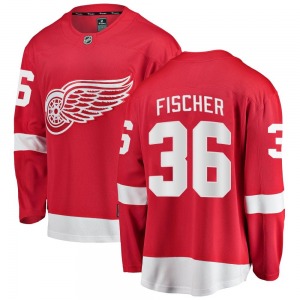 Adult Breakaway Detroit Red Wings Christian Fischer Red Home Official Fanatics Branded Jersey