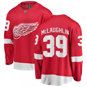 Adult Breakaway Detroit Red Wings Dylan McLaughlin Red Home Official Fanatics Branded Jersey