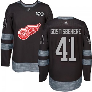 Youth Authentic Detroit Red Wings Shayne Gostisbehere Black 1917-2017 100th Anniversary Official Jersey
