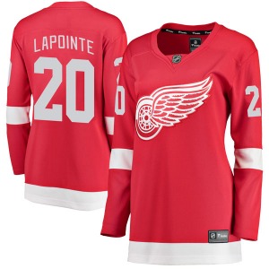 Women's Breakaway Detroit Red Wings Martin Lapointe Red Home Official Fanatics Branded Jersey